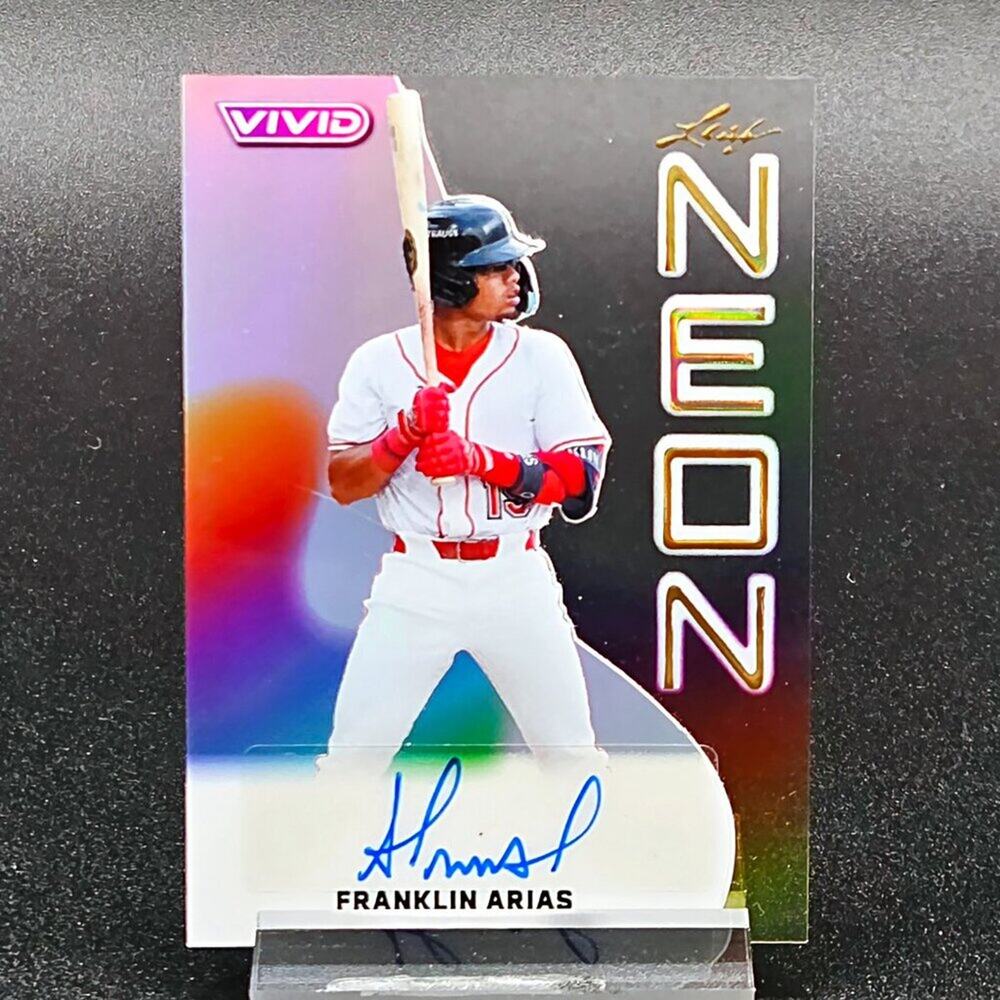 2025 Franklin Arias 1/1 Neon Embossed Acetate Auto Boston Red Sox Top Prospect